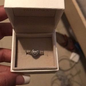 Heart shape pandora ring